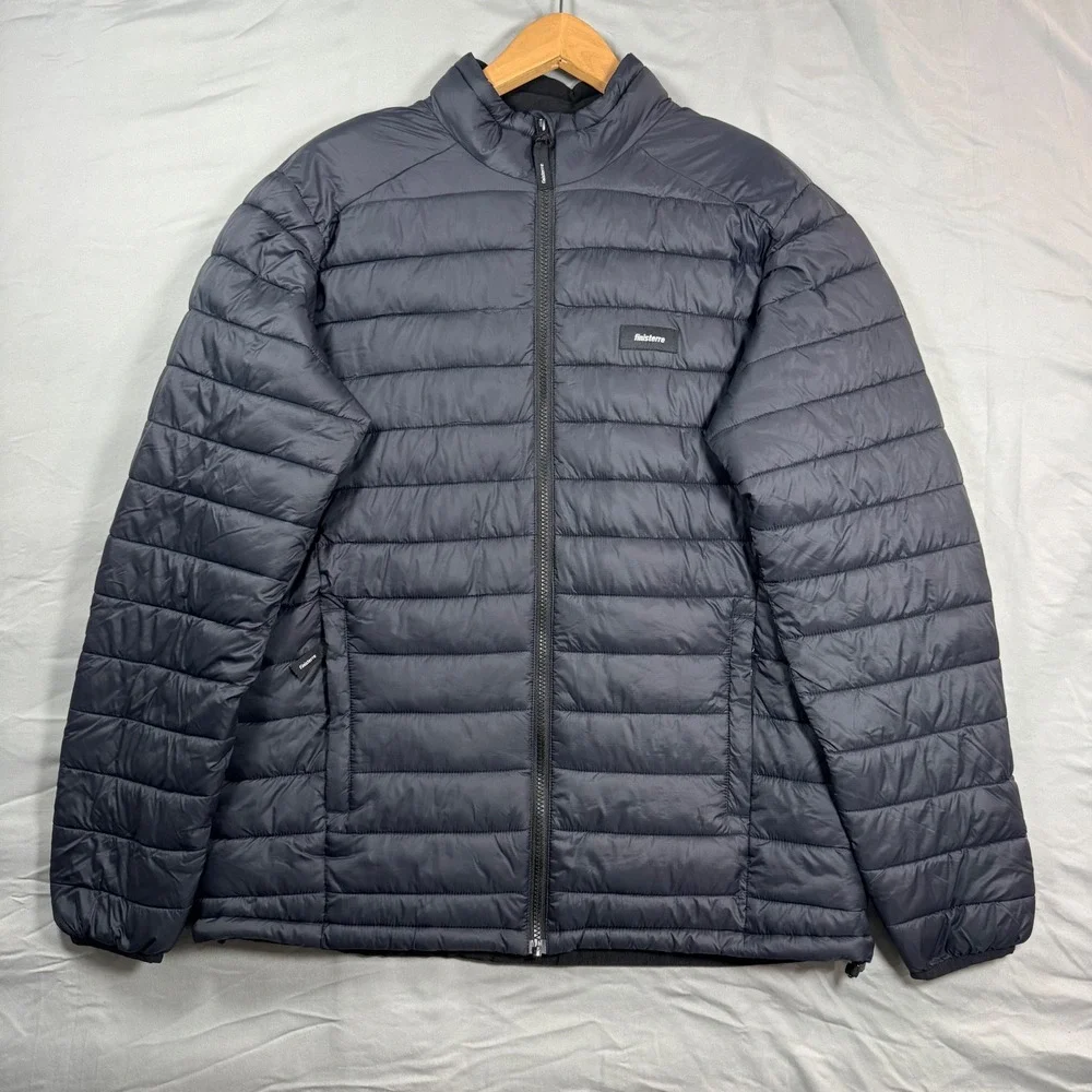 Finisterre Nimbus Insulated Jacket Mens M Navy Blue Puffer Gorpcore Eco Travel